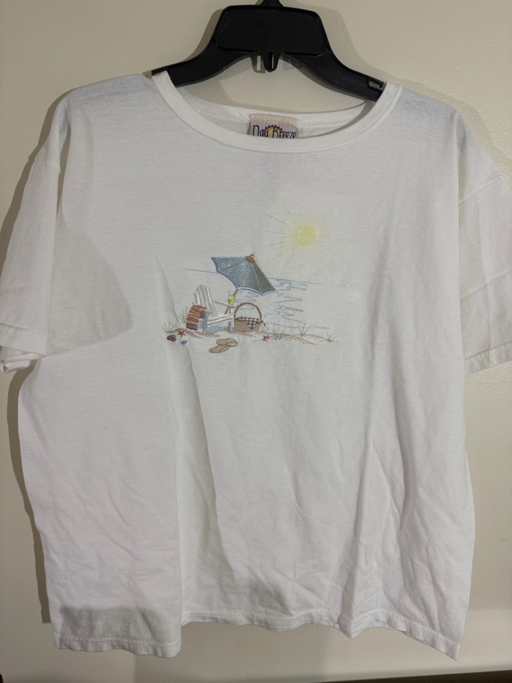 White Kids Short-Sleeve Beach Graphic Tee